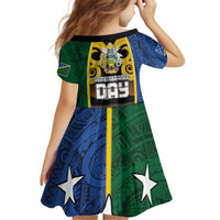 Solomon Islands Remembrance Day Family Matching Off Shoulder Short Dress and Hawaiian Shirt Lest We Forget and Polynesian Tattoo Pattern LT03 - Polynesian Pride
