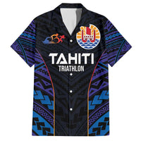 Personalised Tahiti Triathlon Polynesian Pattern Family Matching Long Sleeve Bodycon Dress and Hawaiian Shirt