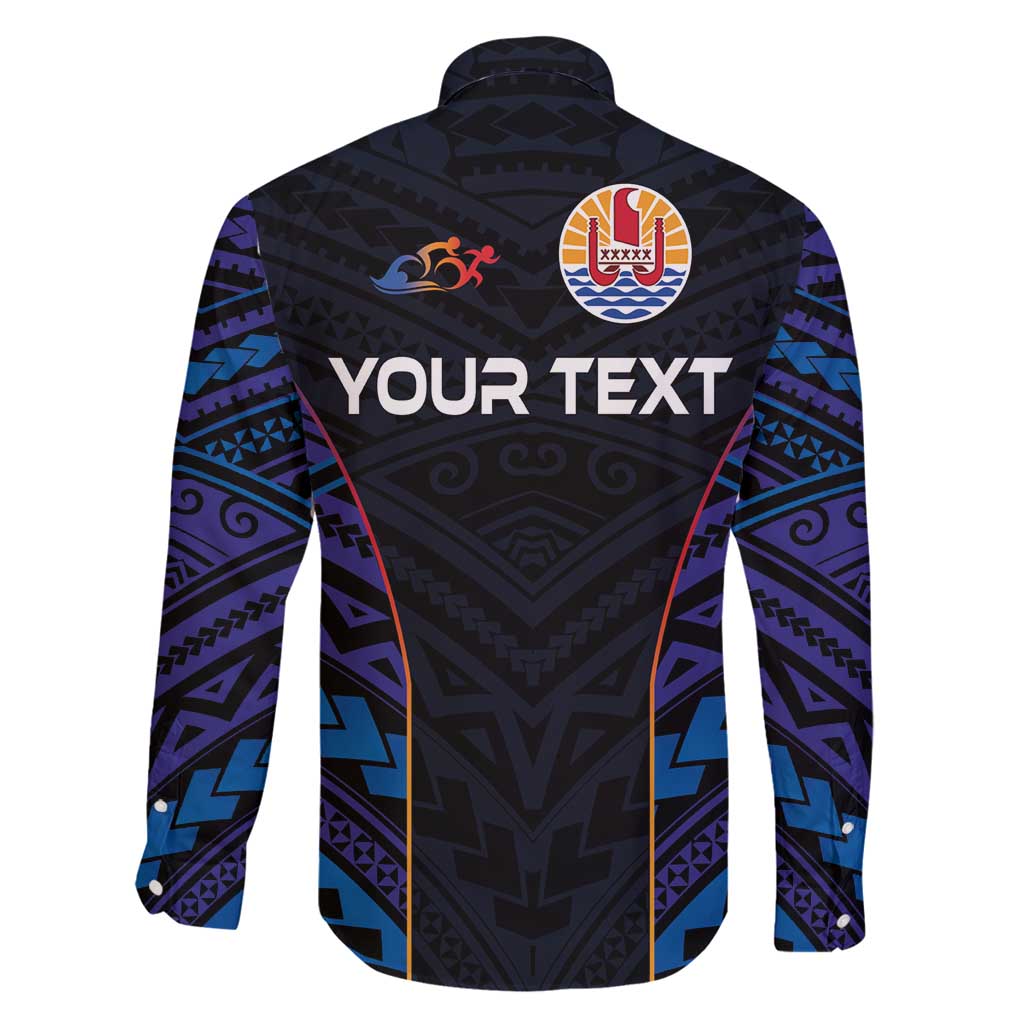 Personalised Tahiti Triathlon Polynesian Pattern Family Matching Mermaid Dress and Hawaiian Shirt