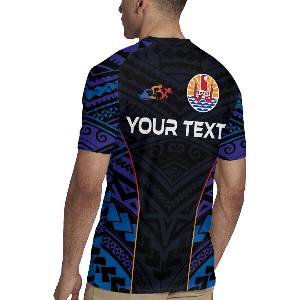 Personalised Tahiti Triathlon Polynesian Pattern Rugby Jersey LT03 - Polynesian Pride