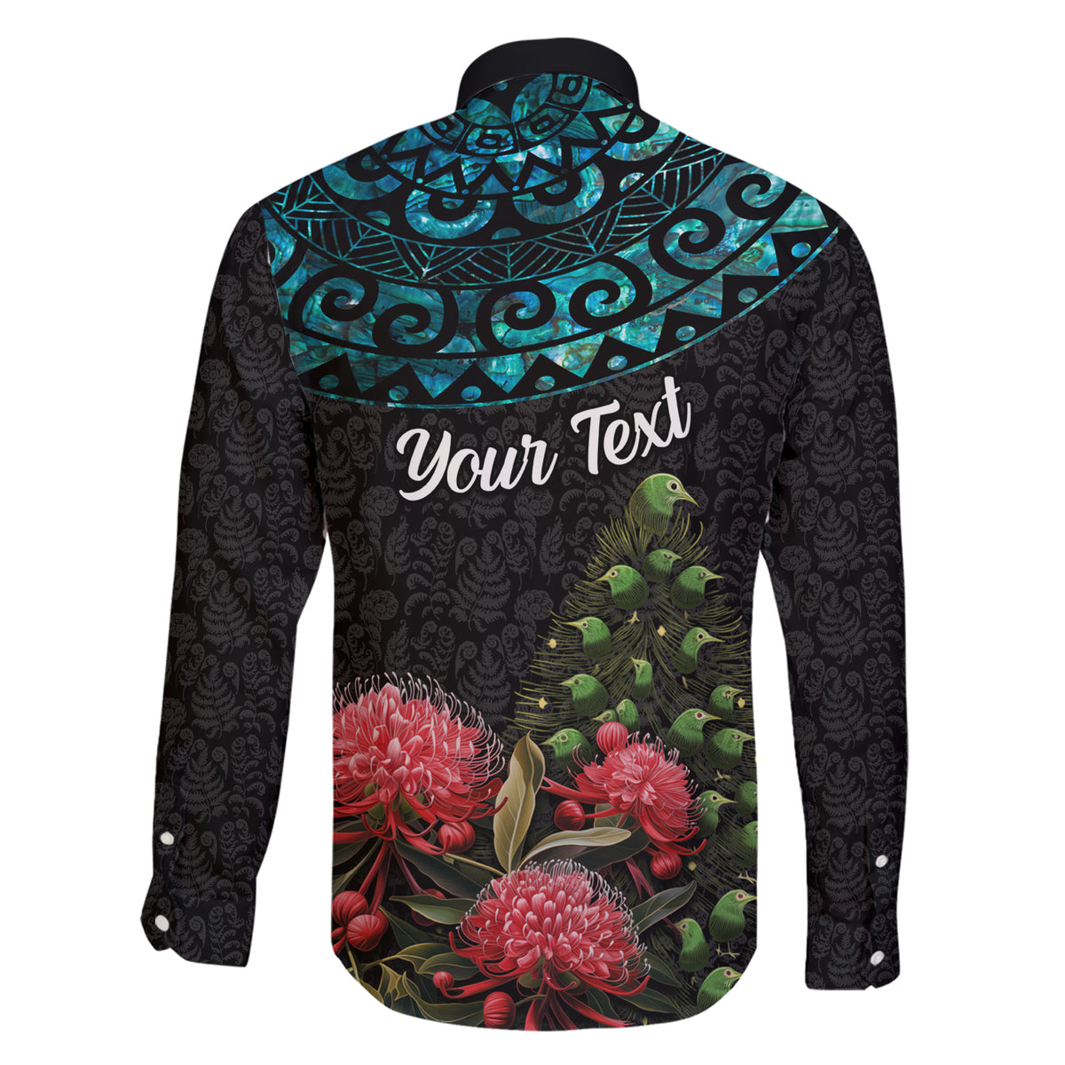 Personalized New Zealand Christmas Family Matching Short Sleeve Bodycon Dress and Hawaiian Shirt Maori Santa Pikorua and Pohutukawa Meri Kirihimete LT03 - Polynesian Pride