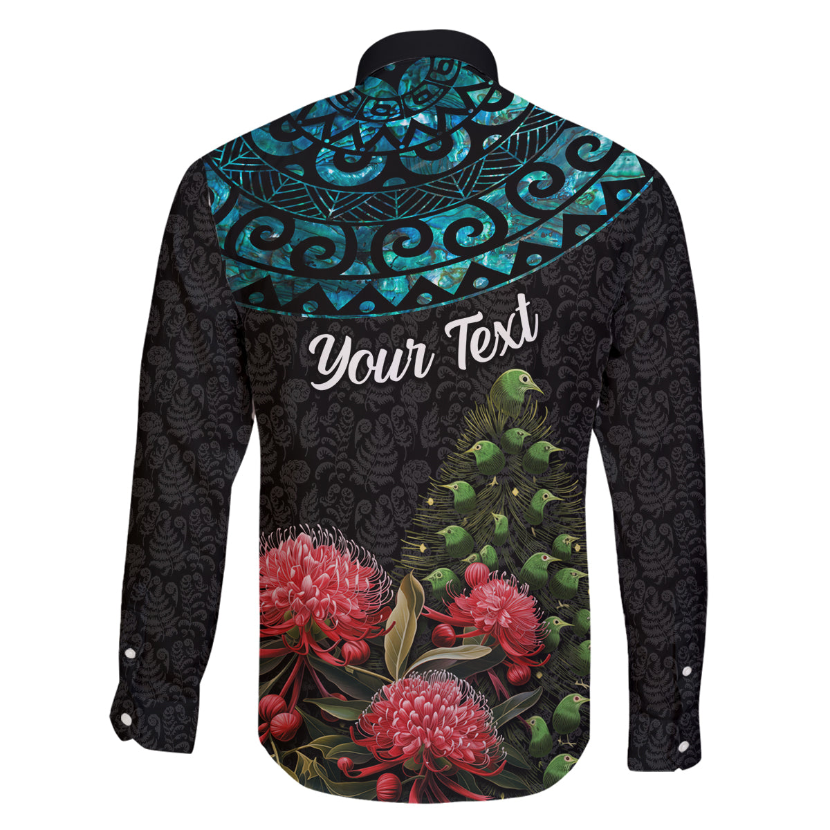 Personalized New Zealand Christmas Family Matching Summer Maxi Dress and Hawaiian Shirt Maori Santa Pikorua and Pohutukawa Meri Kirihimete LT03 - Polynesian Pride