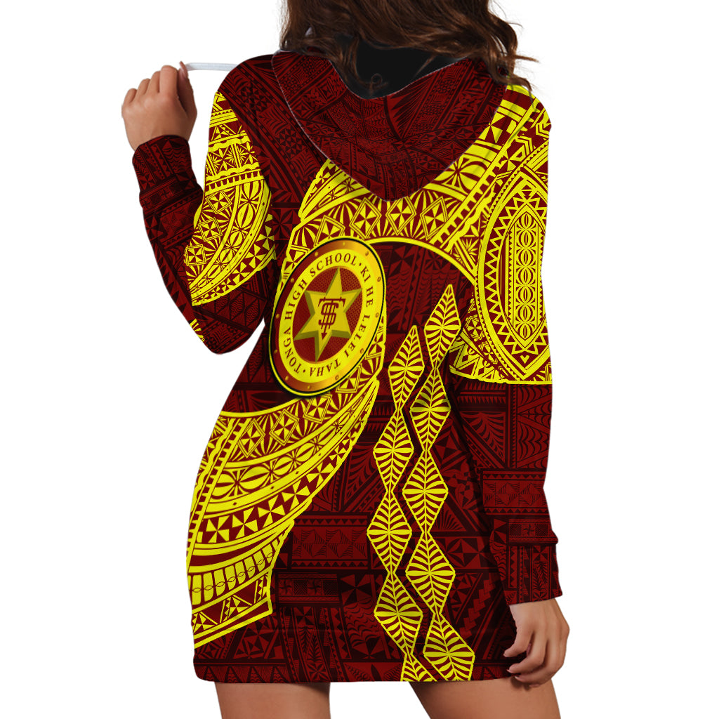 Tonga High School Hoodie Dress Traditional Ngatu and Polynesian Pattern LT03 - Polynesian Pride