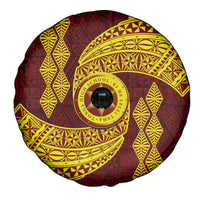 Tonga High School Spare Tire Cover Traditional Ngatu and Polynesian Pattern LT03 - Polynesian Pride