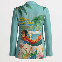Aloha Hawaii It's 5 o'clock Somewhere Blazer Chill Parrot on Beach with Tropical Plants LT03 - Polynesian Pride