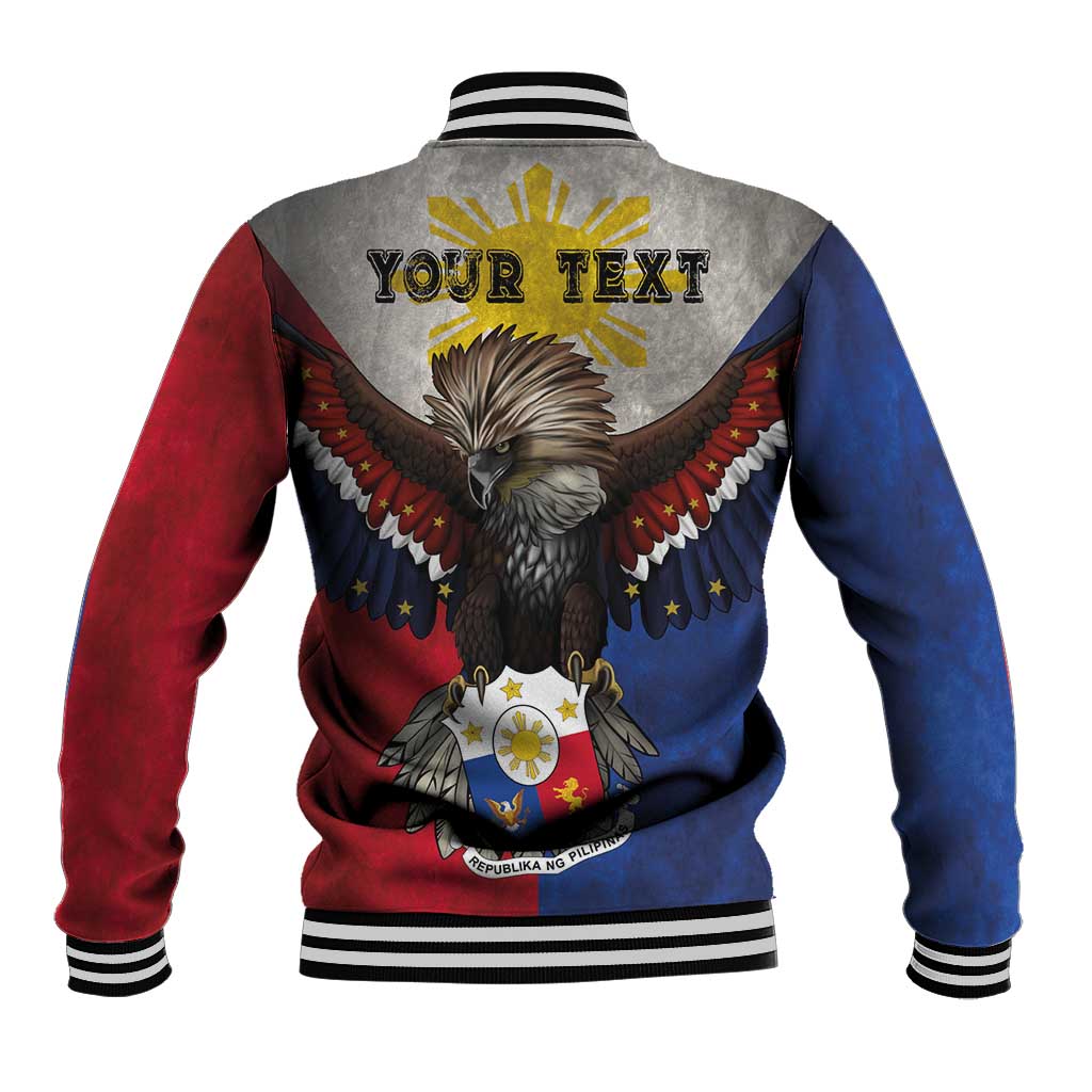 Custom Philippines World Champion Boxing Baseball Jacket Eagle-Grunge Design LT03 - Polynesian Pride