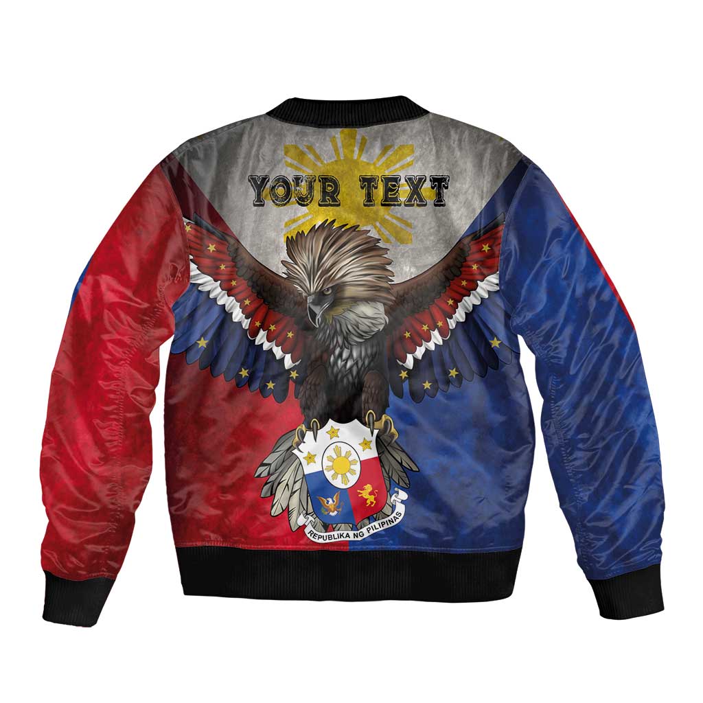 Custom Philippines World Champion Boxing Sleeve Zip Bomber Jacket Eagle-Grunge Design LT03 - Polynesian Pride