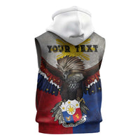 Custom Philippines World Champion Boxing Sleeveless Hoodie Eagle-Grunge Design LT03 - Polynesian Pride