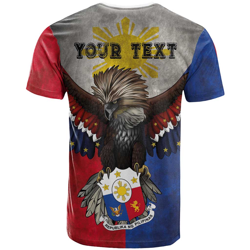 Custom Philippines World Champion Boxing T Shirt Eagle-Grunge Design LT03 - Polynesian Pride