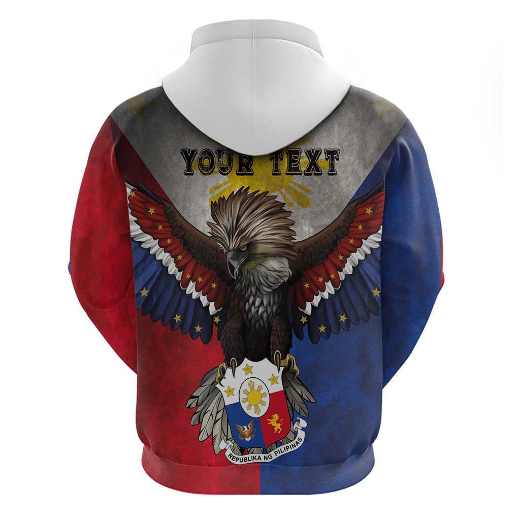 Custom Philippines World Champion Boxing Zip Hoodie Eagle-Grunge Design LT03 - Polynesian Pride