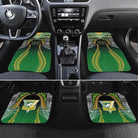 Custom Cook Islands Rugby League Car Mats Avaiki Tatau Tribal Motifs Black Color LT03 Set 4pcs Black - Polynesian Pride