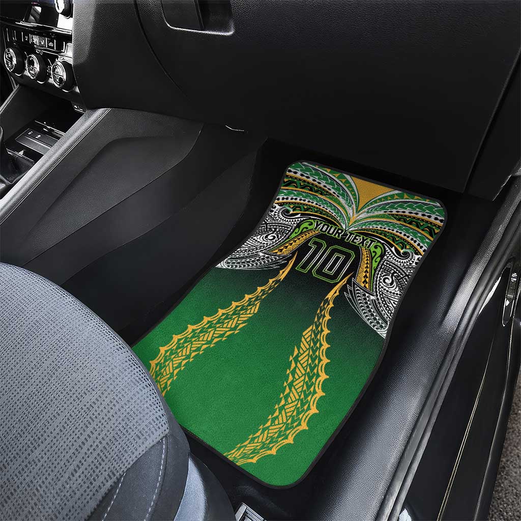 Custom Cook Islands Rugby League Car Mats Avaiki Tatau Tribal Motifs Black Color LT03 - Polynesian Pride