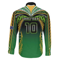 Custom Cook Islands Rugby League Family Matching Puletasi and Hawaiian Shirt Avaiki Tatau Tribal Motifs Black Color LT03 - Polynesian Pride