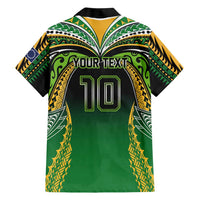 Custom Cook Islands Rugby League Family Matching Tank Maxi Dress and Hawaiian Shirt Avaiki Tatau Tribal Motifs Black Color LT03 - Polynesian Pride