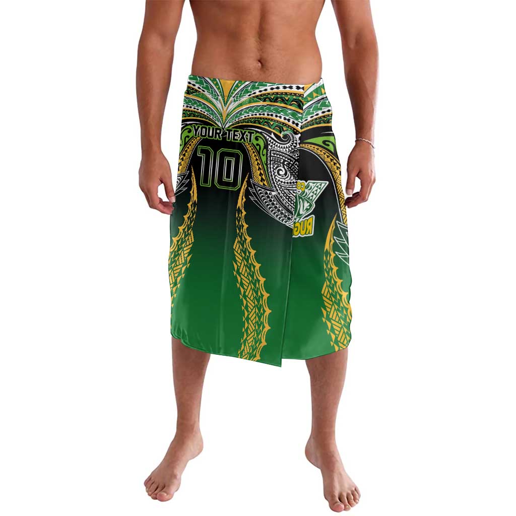 Custom Cook Islands Rugby League Lavalava Avaiki Tatau Tribal Motifs Black Color LT03 Black - Polynesian Pride
