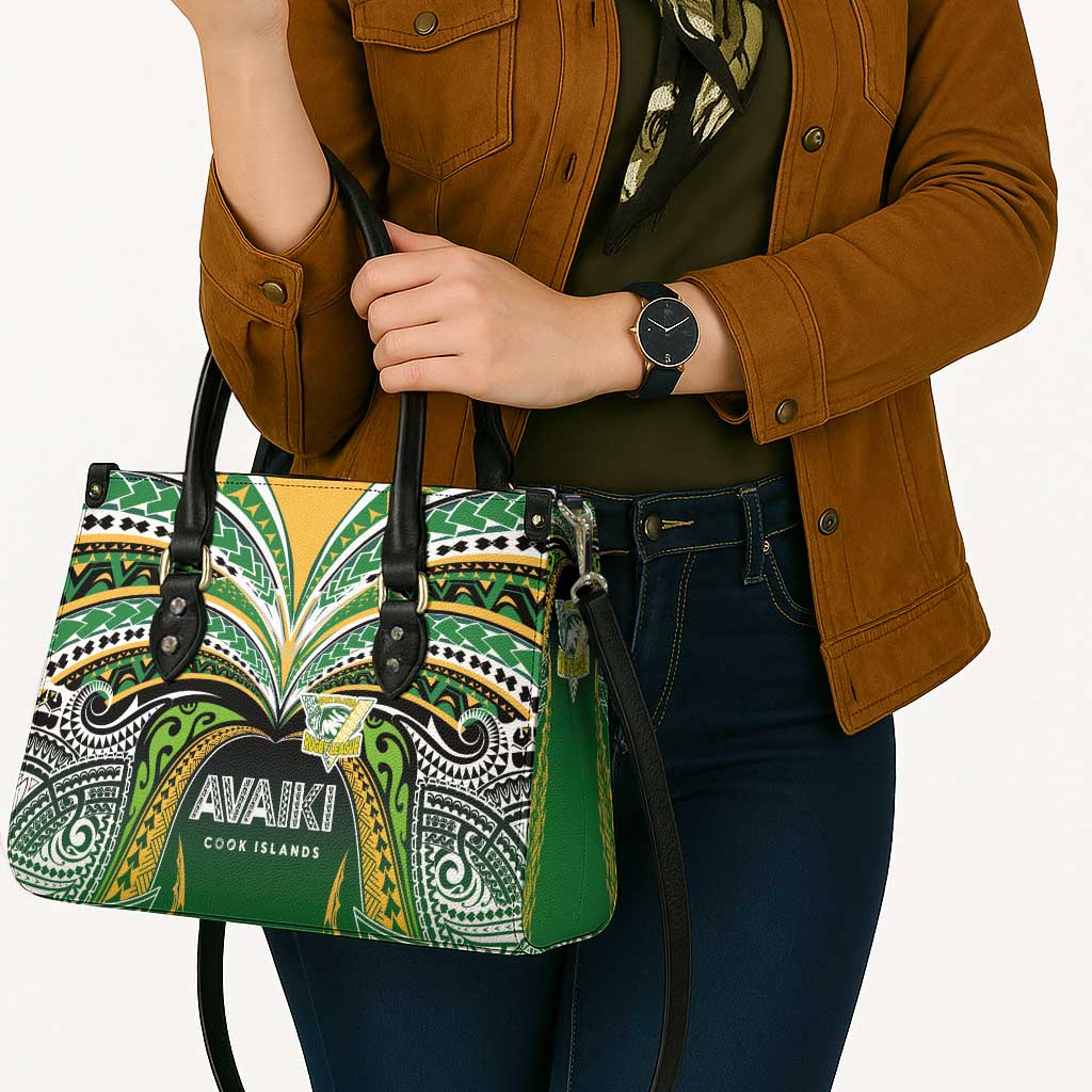 Cook Islands Rugby League Leather Bag Avaiki Tatau Tribal Motifs Black Color LT03 - Polynesian Pride