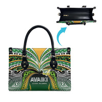 Cook Islands Rugby League Leather Bag Avaiki Tatau Tribal Motifs Black Color LT03 - Polynesian Pride