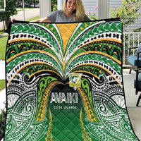 Cook Islands Rugby League Quilt Avaiki Tatau Tribal Motifs Black Color LT03 Black - Polynesian Pride