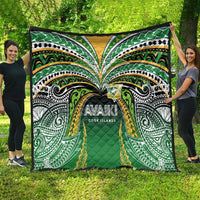 Cook Islands Rugby League Quilt Avaiki Tatau Tribal Motifs Black Color LT03 - Polynesian Pride