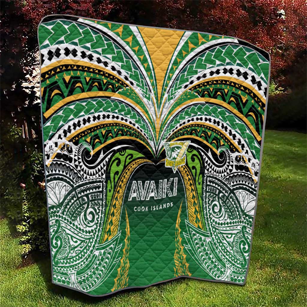 Cook Islands Rugby League Quilt Avaiki Tatau Tribal Motifs Black Color LT03 - Polynesian Pride