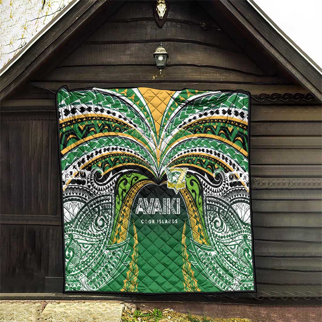Cook Islands Rugby League Quilt Avaiki Tatau Tribal Motifs Black Color LT03 - Polynesian Pride