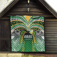 Cook Islands Rugby League Quilt Avaiki Tatau Tribal Motifs Black Color LT03 - Polynesian Pride