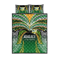 Cook Islands Rugby League Quilt Bed Set Avaiki Tatau Tribal Motifs Black Color LT03 - Polynesian Pride