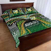 Cook Islands Rugby League Quilt Bed Set Avaiki Tatau Tribal Motifs Black Color LT03 - Polynesian Pride