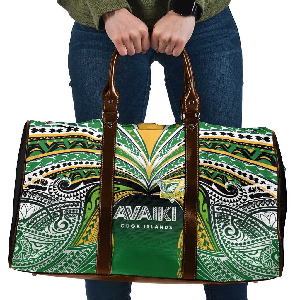 Cook Islands Rugby League Travel Bag Avaiki Tatau Tribal Motifs Black Color LT03 Black - Polynesian Pride