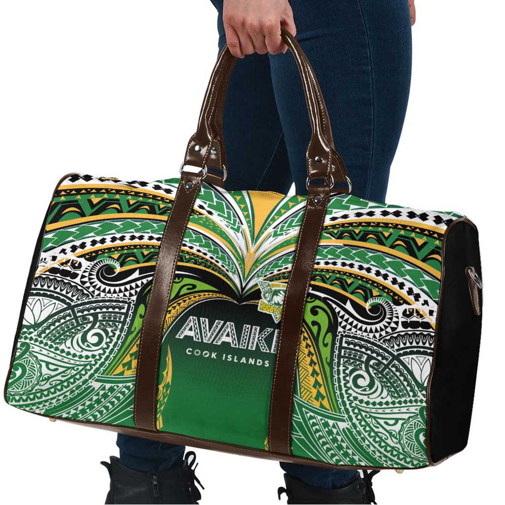 Cook Islands Rugby League Travel Bag Avaiki Tatau Tribal Motifs Black Color LT03 - Polynesian Pride