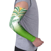 Custom Cook Islands Rugby League Arm Sleeves Avaiki Tatau Tribal Motifs White Color LT03 - Polynesian Pride