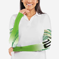 Custom Cook Islands Rugby League Arm Sleeves Avaiki Tatau Tribal Motifs White Color LT03 - Polynesian Pride