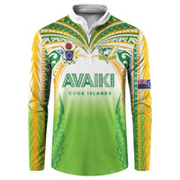 Custom Cook Islands Rugby League Button Sweatshirt Avaiki Tatau Tribal Motifs White Color LT03 White - Polynesian Pride