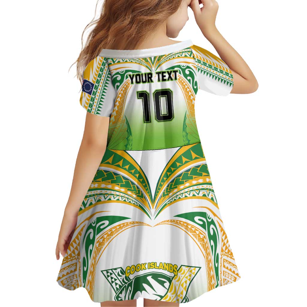 Custom Cook Islands Rugby League Family Matching Tank Maxi Dress and Hawaiian Shirt Avaiki Tatau Tribal Motifs White Color LT03 - Polynesian Pride