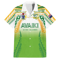 Custom Cook Islands Rugby League Family Matching Tank Maxi Dress and Hawaiian Shirt Avaiki Tatau Tribal Motifs White Color LT03 Dad's Shirt - Short Sleeve White - Polynesian Pride