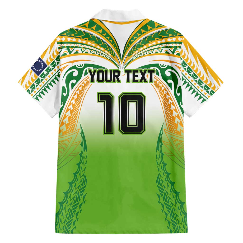 Custom Cook Islands Rugby League Family Matching Tank Maxi Dress and Hawaiian Shirt Avaiki Tatau Tribal Motifs White Color LT03 - Polynesian Pride