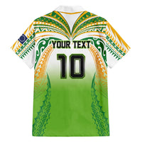Custom Cook Islands Rugby League Family Matching Tank Maxi Dress and Hawaiian Shirt Avaiki Tatau Tribal Motifs White Color LT03 - Polynesian Pride