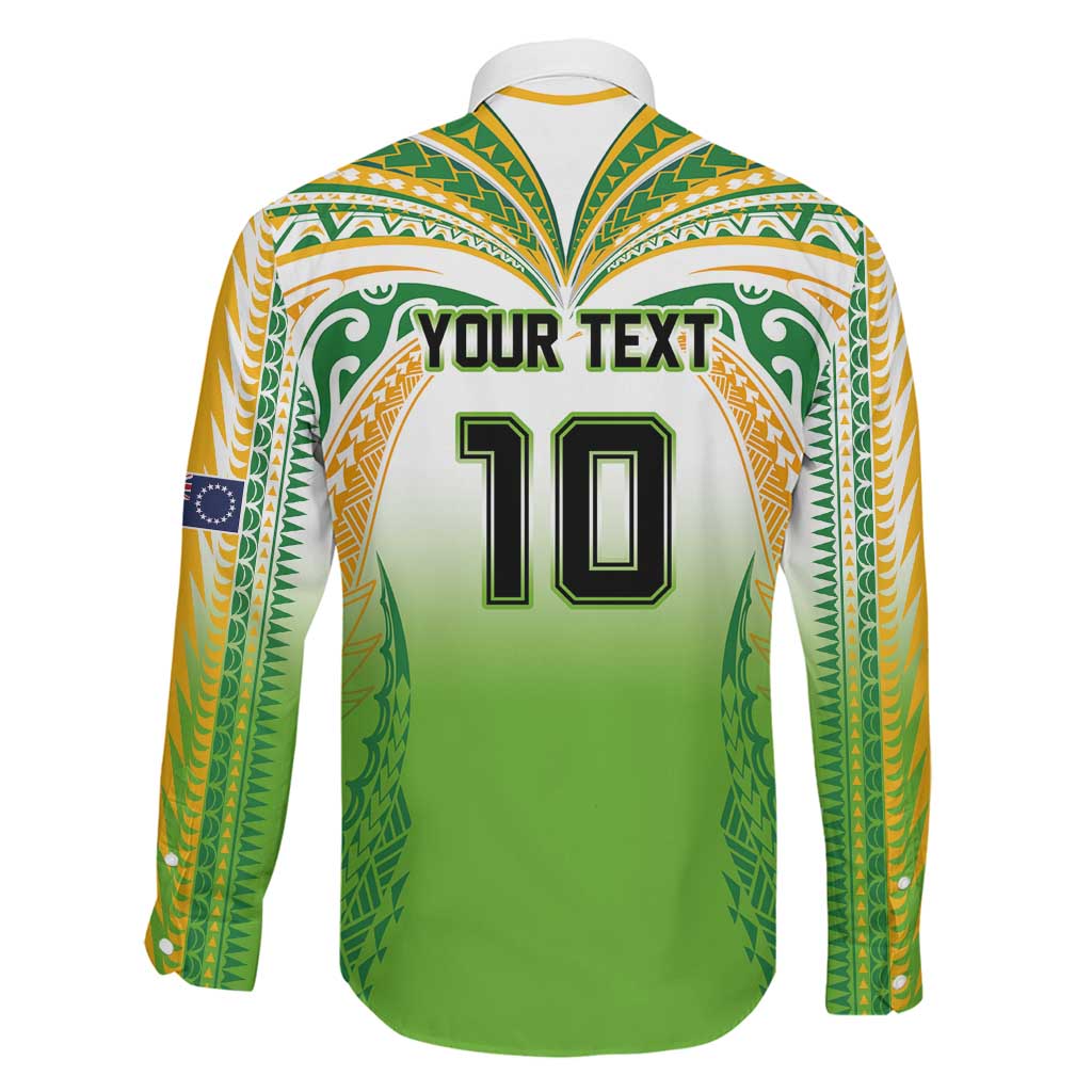Custom Cook Islands Rugby League Family Matching Tank Maxi Dress and Hawaiian Shirt Avaiki Tatau Tribal Motifs White Color LT03 - Polynesian Pride