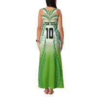 Custom Cook Islands Rugby League Family Matching Tank Maxi Dress and Hawaiian Shirt Avaiki Tatau Tribal Motifs White Color LT03 - Polynesian Pride