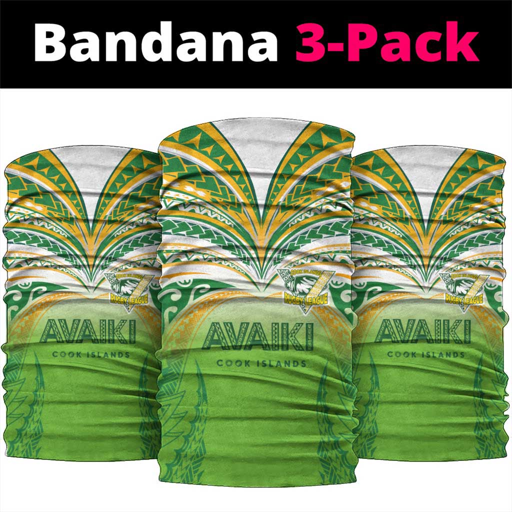 Cook Islands Rugby League Neck Gaiter Avaiki Tatau Tribal Motifs White Color LT03 package One Size: 25*50cm White - Polynesian Pride
