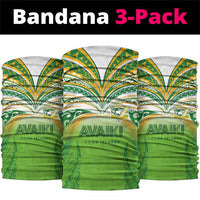 Cook Islands Rugby League Neck Gaiter Avaiki Tatau Tribal Motifs White Color LT03 package One Size: 25*50cm White - Polynesian Pride