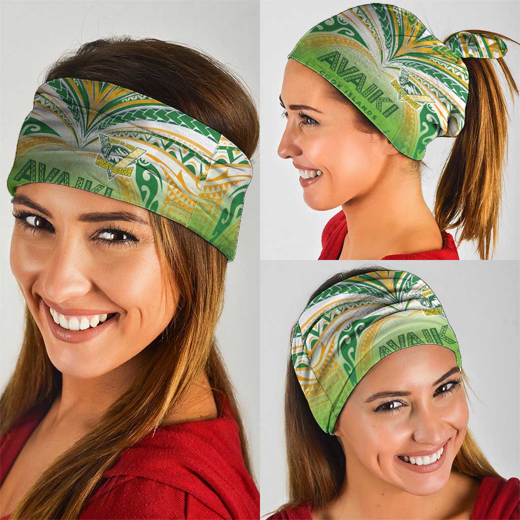 Cook Islands Rugby League Neck Gaiter Avaiki Tatau Tribal Motifs White Color LT03 - Polynesian Pride