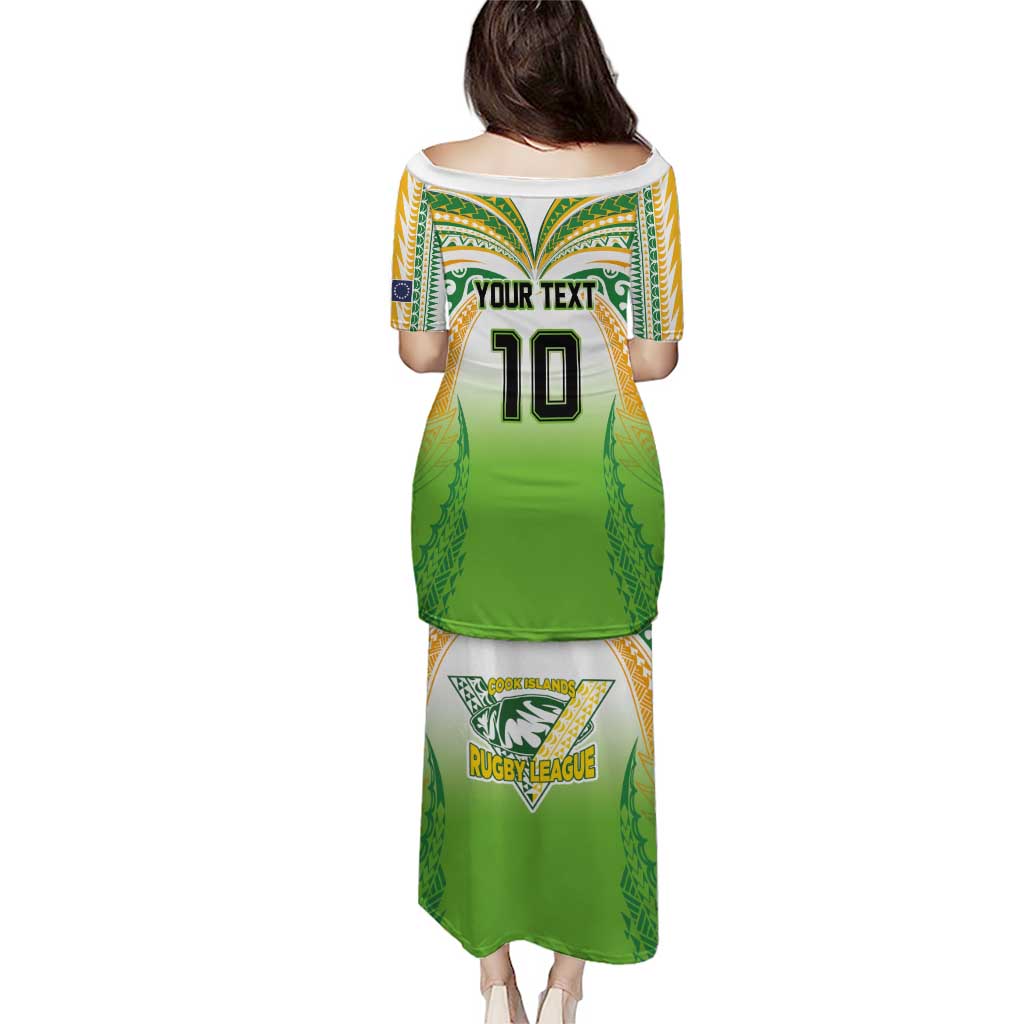Custom Cook Islands Rugby League Puletasi Avaiki Tatau Tribal Motifs White Color LT03 - Polynesian Pride