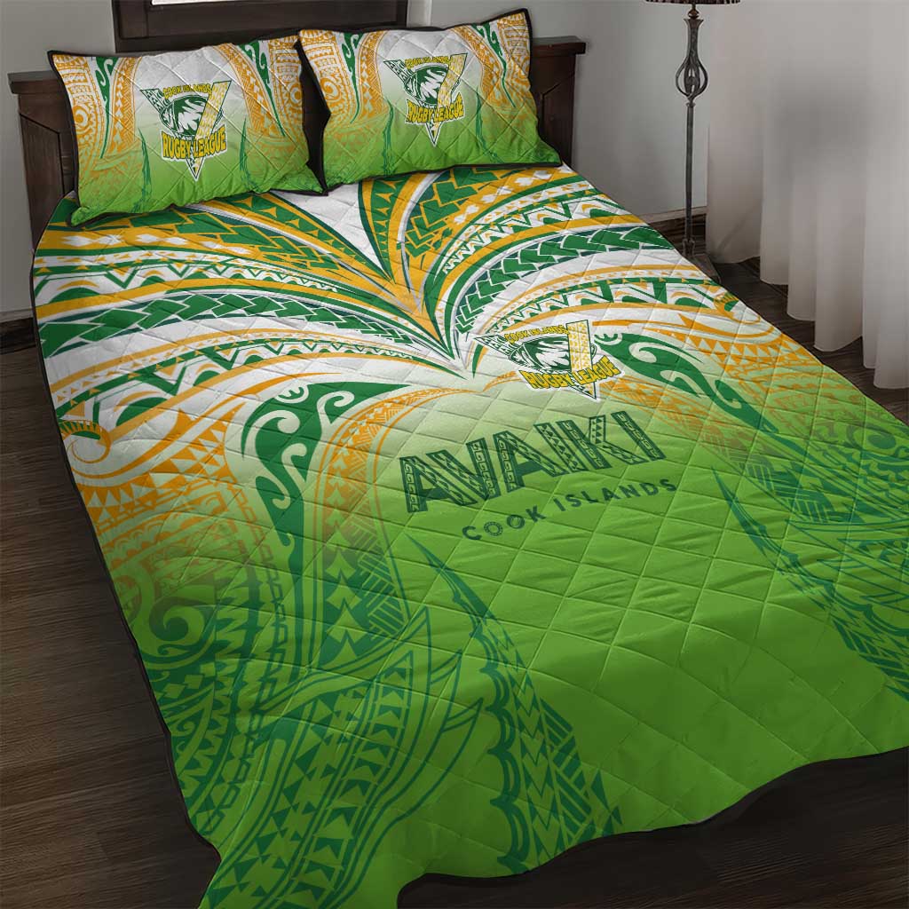 Cook Islands Rugby League Quilt Bed Set Avaiki Tatau Tribal Motifs White Color LT03 White - Polynesian Pride