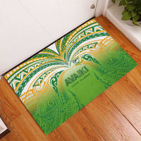 Cook Islands Rugby League Rubber Doormat Avaiki Tatau Tribal Motifs White Color LT03 - Polynesian Pride