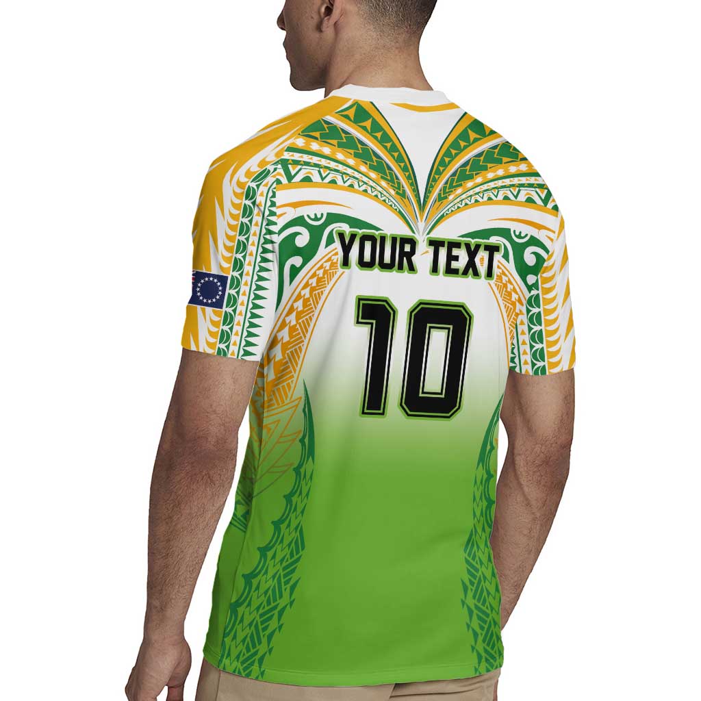 Custom Cook Islands Rugby League Rugby Jersey Avaiki Tatau Tribal Motifs White Color LT03 - Polynesian Pride