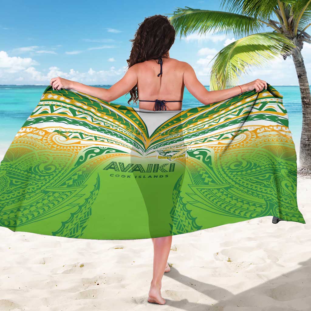 Cook Islands Rugby League Sarong Avaiki Tatau Tribal Motifs White Color LT03 - Polynesian Pride