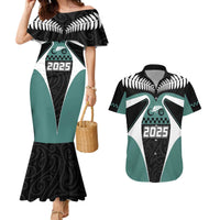 Custom New Zealand Bicycle 2025 Couples Matching Mermaid Dress and Hawaiian Shirt