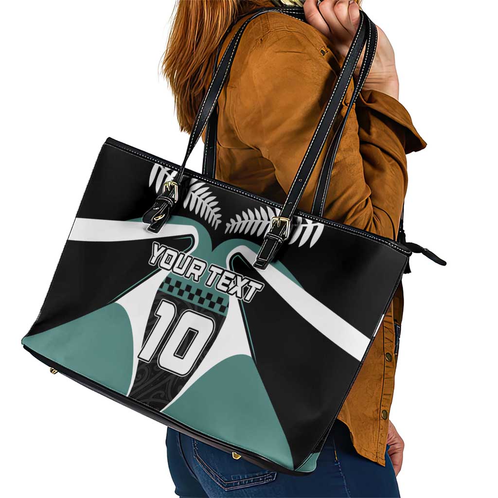 Custom New Zealand Bicycle 2025 Leather Tote Bag