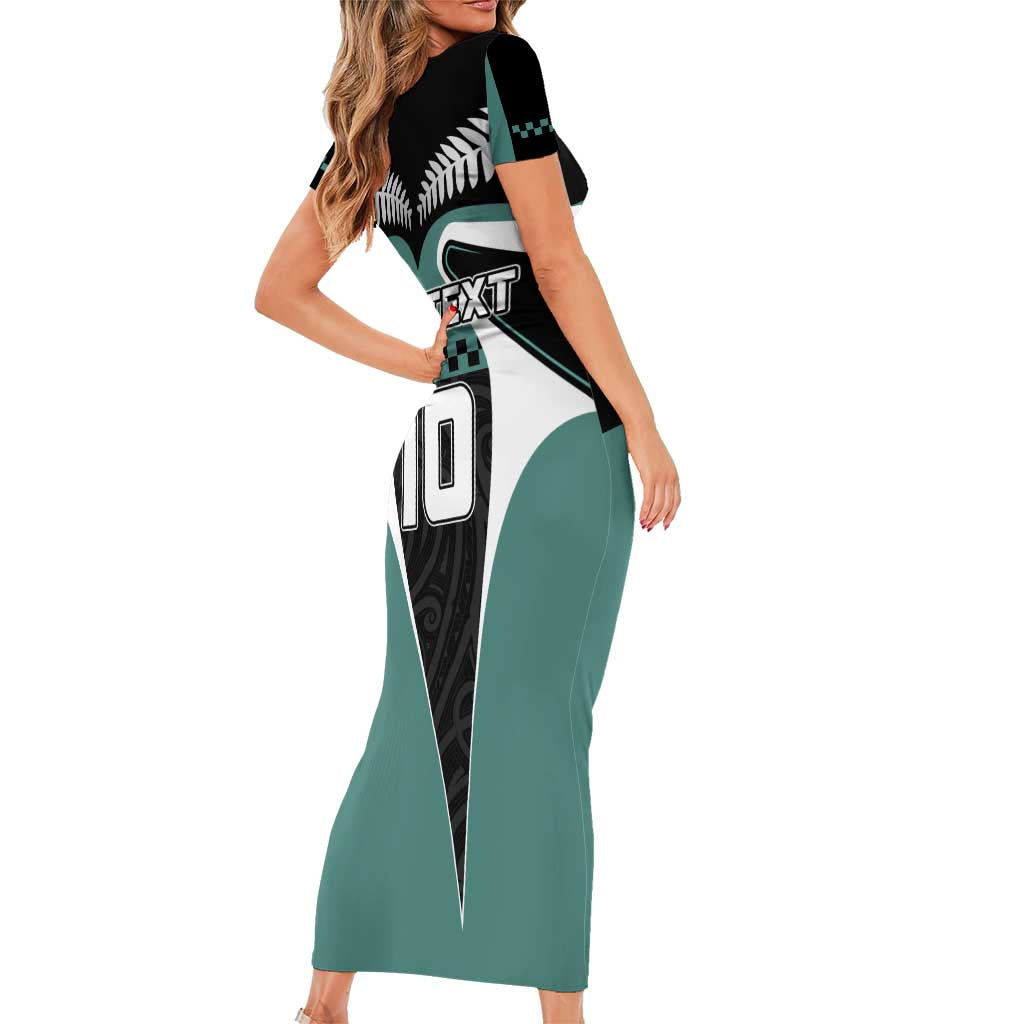 Custom New Zealand Bicycle 2025 Short Sleeve Bodycon Dress